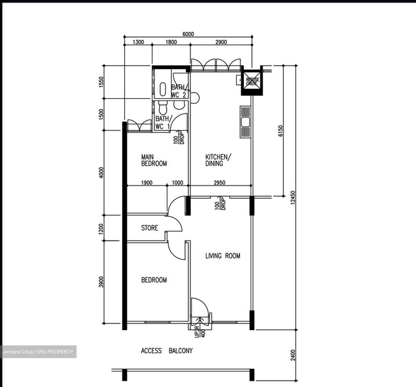 Blk 354 Clementi Avenue 2 Shopping Centre (Clementi), HDB 3 Rooms #627896191